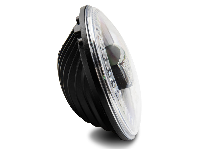 Raxiom 97-18 Jeep Wrangler TJ/JK 7-Inch LED Headlights w/ Halos- Black Housing (Clear Lens) Headlights Raxiom