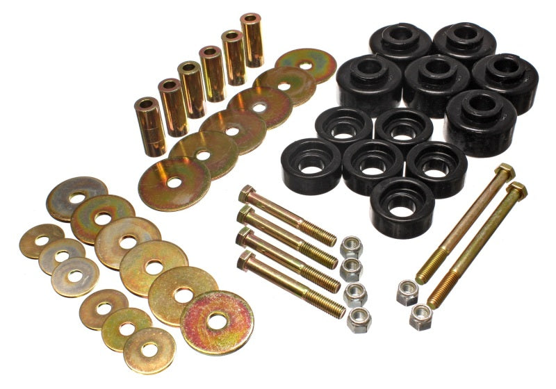 Energy Suspension 97-03 Ford F-100/F-150 2WD/F250 2WD & L-Duty Black Body (Cab) Mount Set Bushing Kits Energy Suspension
