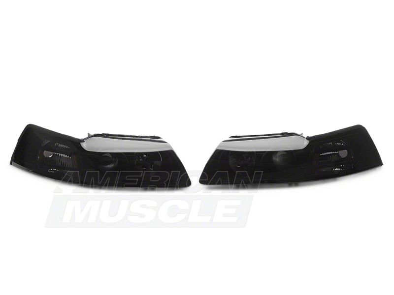 Raxiom 99-04 Ford Mustang Axial Series Projector Headlights- Blk Housing (Smoked Lens) Headlights Raxiom