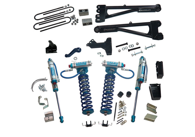 Superlift 11-16 Ford F-250/F-350 SD 4WD 6in Lift Kit w/Repl Radius Arms & King Coilovers Rear Shocks Lift Kits Superlift
