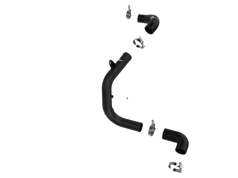 aFe Bladerunner 2.5in Aluminum Tube Hot Charge Pipe Black 2Volkswagen 22-23 GTI (MKVIII) L4-2.0L (t Intercoolers aFe