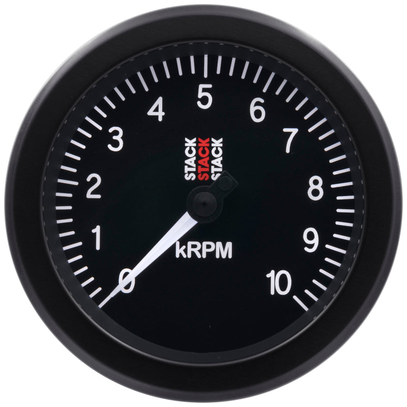 Autometer Stack Sport 88mm 0-10K RPM Tachometer - Black Gauges AutoMeter