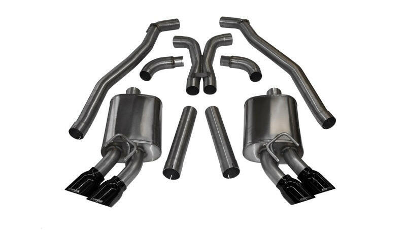 Corsa 2012-2015 Chevrolet Camaro Coupe ZL1 6.2L V8 Black Sport Cat-Back + XO Exhaust Catback CORSA Performance