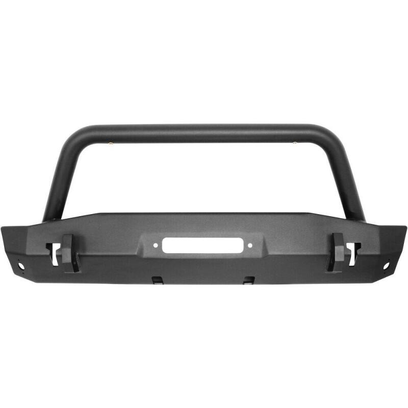 Westin 18-22 Jeep Wrangler JL / 20-22 Gladiator WJ2 Stubby Front Bumper w/Bull Bar - Tex. Blk Bumpers - Steel Westin
