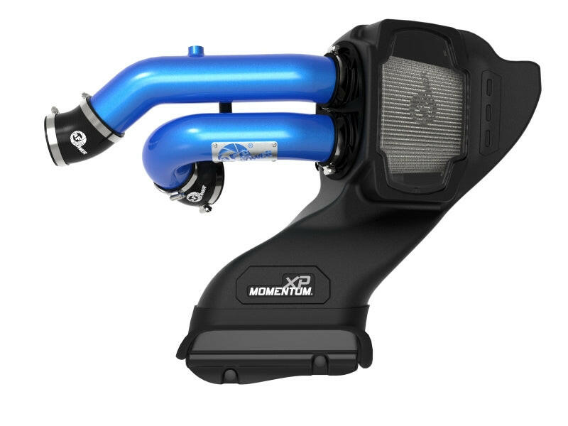 aFe 21-22 Ford F-150 Raptor V6-3.5L(tt) Momentum XP Cold Air Intake System Blue w/ Pro Dry S Filter Cold Air Intakes aFe