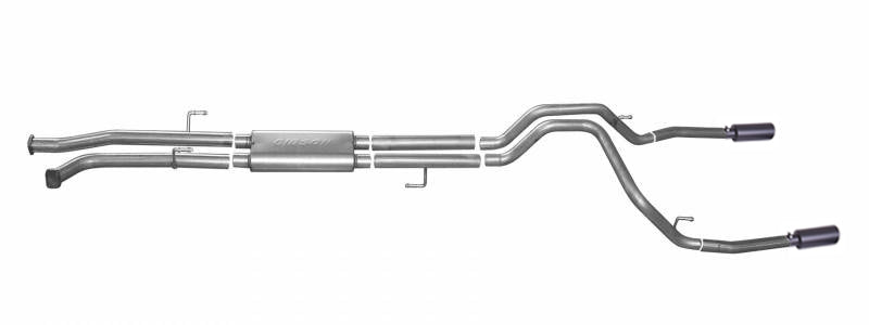 Gibson 08-13 Toyota Tundra Base 5.7L 2.5in Cat-Back Dual Split Exhaust - Black Elite Catback Gibson