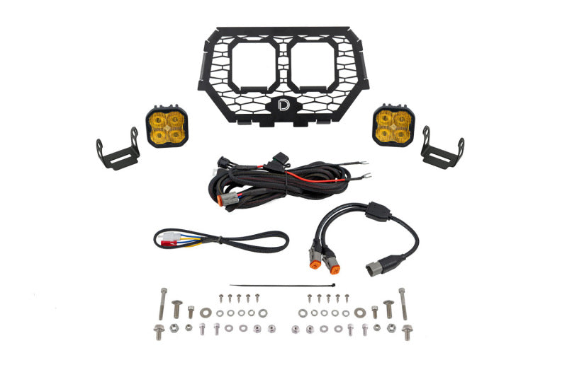 Diode Dynamics 14-18 Polaris RZR XP Stage Series LED Grille Kit - Pro Yellow Fog Grilles Diode Dynamics