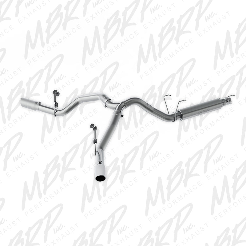 MBRP 14-16 Ram 2500/3500 6.4L 4in AL Single Side Dual Outlet Cat Back Exhaust Catback MBRP
