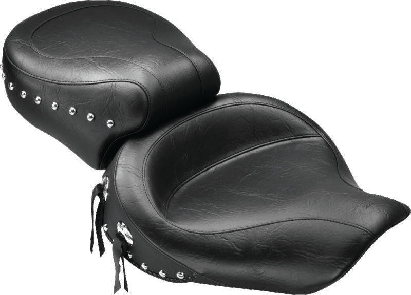 Mustang 91-05 Harley Dyna Wide Touring 1PC Seat w/Studs - Black One-Piece Motorcycle Seats Mustang Motorcycle
