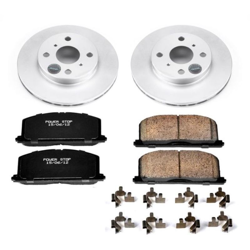Power Stop 96-98 Toyota Paseo Front Z17 Evolution Geomet Coated Brake Kit Brake Kits - Performance Blank PowerStop