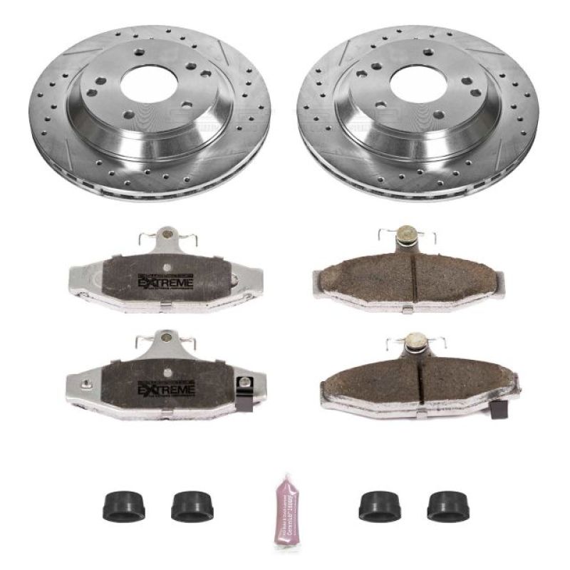 Power Stop 88-96 Chevrolet Corvette Rear Z26 Street Warrior Brake Kit Brake Kits - Performance D&S PowerStop