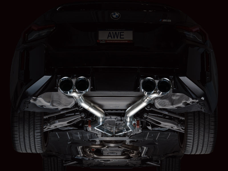 AWE Tuning 23-24 BMW G87 M2 Track Edition Exhaust - Chrome Silver Tips Catback AWE Tuning