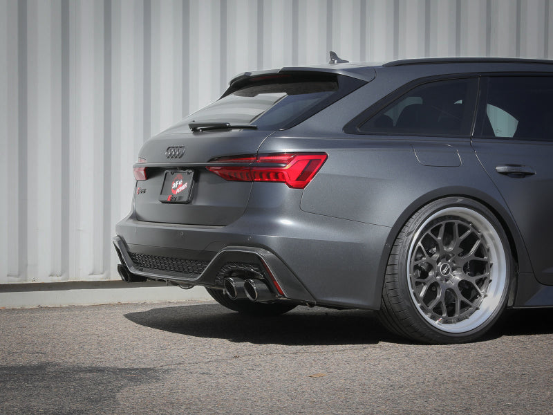 aFe 20-22 Audi RS6 Avant V8 4L (tt) MACH Force-Xp 3in to 2.5in 304 SS Cat-Back Exhaust w/ Carbon Tip Catback aFe