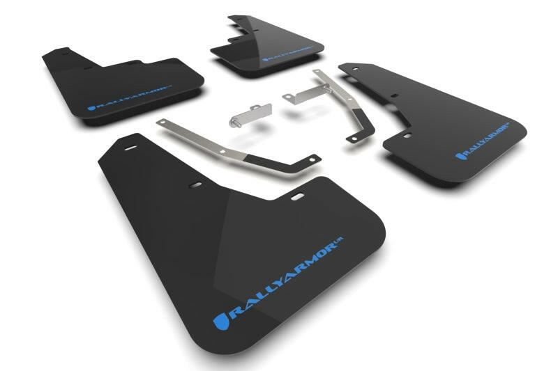 Rally Armor 24-25 Subaru Crosstrek Black UR Mud Flap Light Blue Logo Mud Flaps Rally Armor