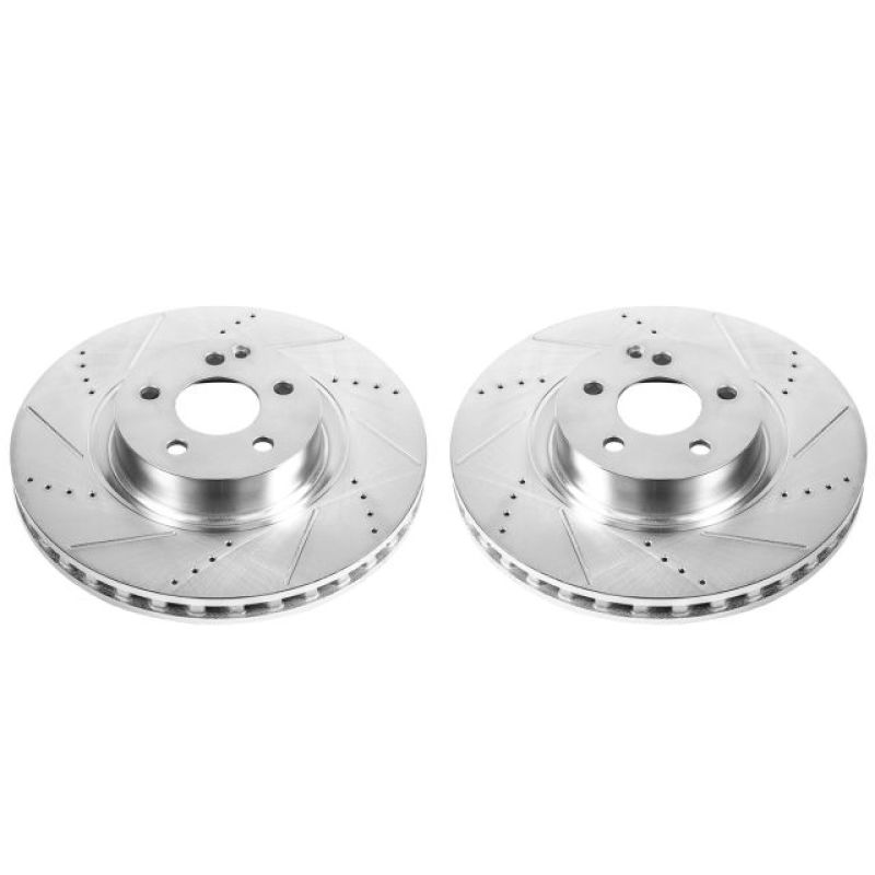 Power Stop 07-08 Mercedes-Benz CL550 Front Evolution Drilled & Slotted Rotors - Pair Brake Rotors - Slot & Drilled PowerStop