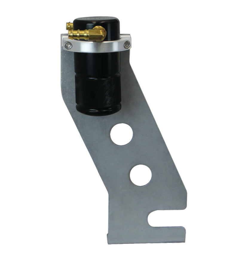 Moroso 87-93 Ford Mustang Air/Oil Separator Catch Can - Small Body - Billet Aluminum - Black Finish Oil Catch Cans Moroso