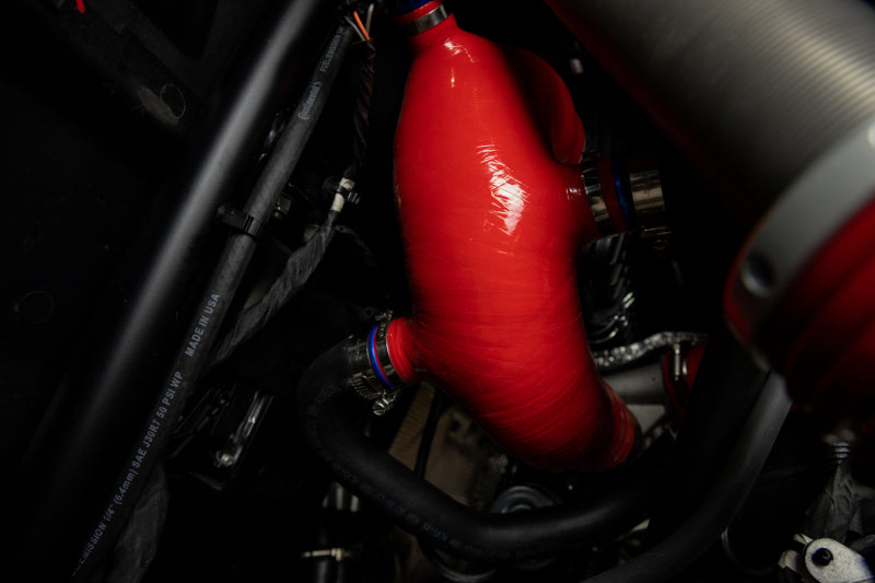 Mishimoto 2016+ Polaris RZR XP Turbo Silicone Intake J-Tube - Red Silicone Couplers & Hoses Mishimoto