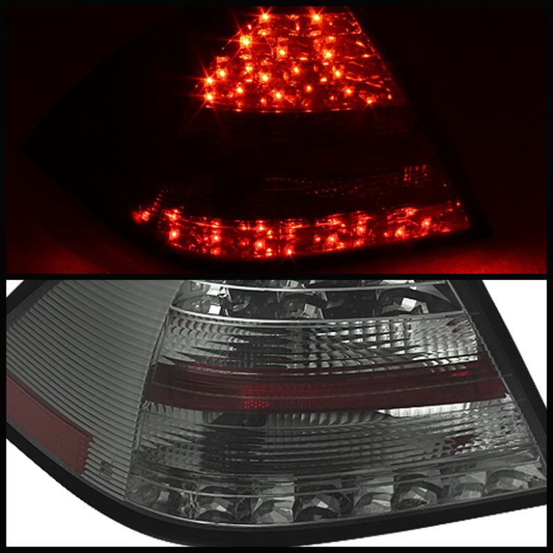 Spyder Mercedes Benz W203 C-Class 05-07 4DR Sedan LED Tail Lights Smoke ALT-YD-MBZC05-LED-SM Tail Lights SPYDER