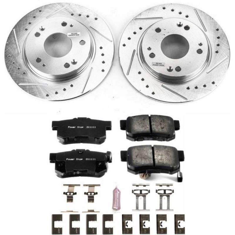 Power Stop 11-15 Honda CR-Z Rear Z23 Evolution Sport Brake Kit Brake Kits - Performance D&S PowerStop