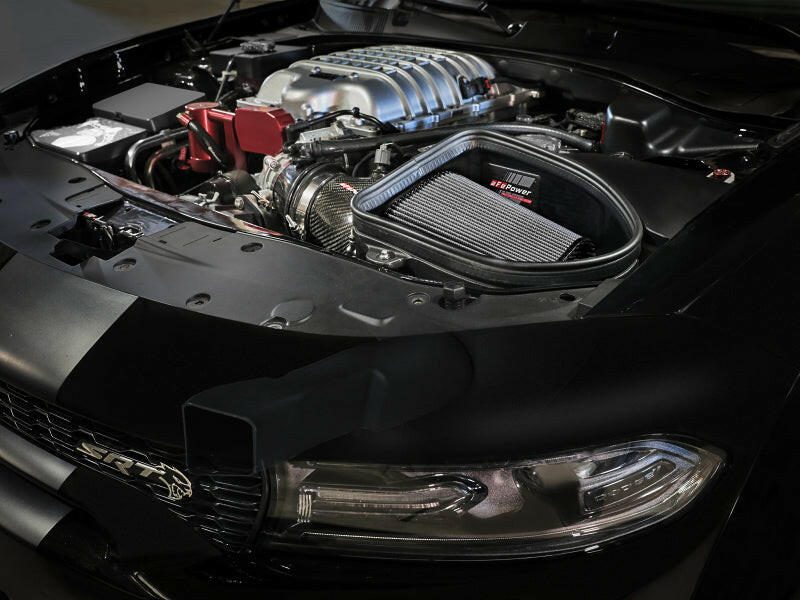 aFe Dodge Charger SRT Hellcat Redeye 21-23 V8-6.2L Track Series Stage-2 Carbon Fiber Intake System Cold Air Intakes aFe