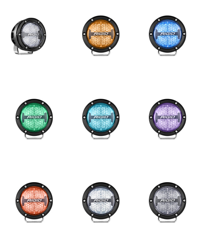 Rigid Industries 360-Series 4in LED Off-Road Diffused Beam - RGBW Backlight (Pair) Light Bars & Cubes Rigid Industries