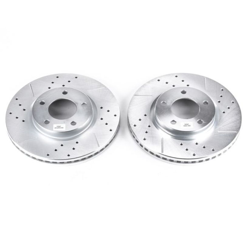 Power Stop 07-08 Ford Edge Front Evolution Drilled & Slotted Rotors - Pair Brake Rotors - Slot & Drilled PowerStop