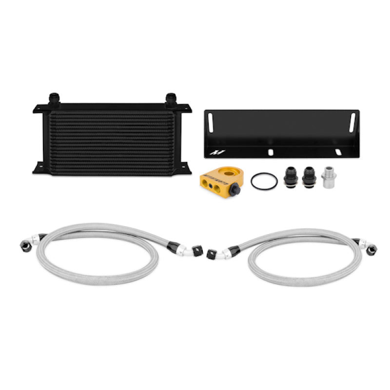 Mishimoto 79-93 Ford Mustang 5.0L Thermostatic Oil Cooler Kit - Black Oil Coolers Mishimoto