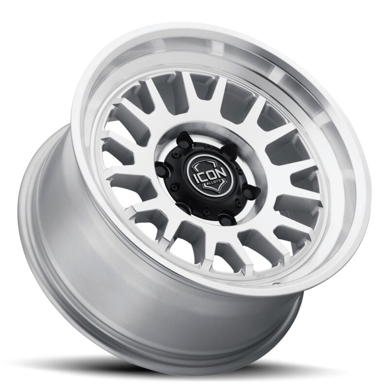 ICON Anza 17x8.5 / 6x5.5 / 0mm / 4.75in BS Silver Machined Wheel Wheels - Cast ICON