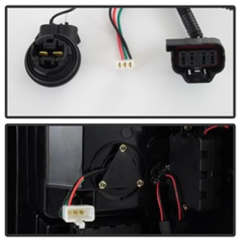 Spyder 07-13 GMC Sierra 1500 V2 Light Bar LED Tail Lights - Red Clear (ALT-YD-GS07V2-LBLED-RC) Tail Lights SPYDER