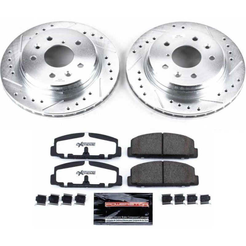 Power Stop 86-91 Mazda RX-7 Rear Z26 Street Warrior Brake Kit Brake Kits - Performance D&S PowerStop