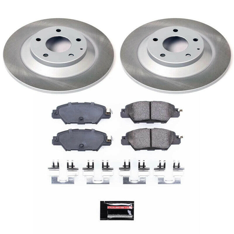 Power Stop 16-23 Mazda CX-5 Rear Semi-Coated Rotor Kit Brake Kits - Performance Blank PowerStop
