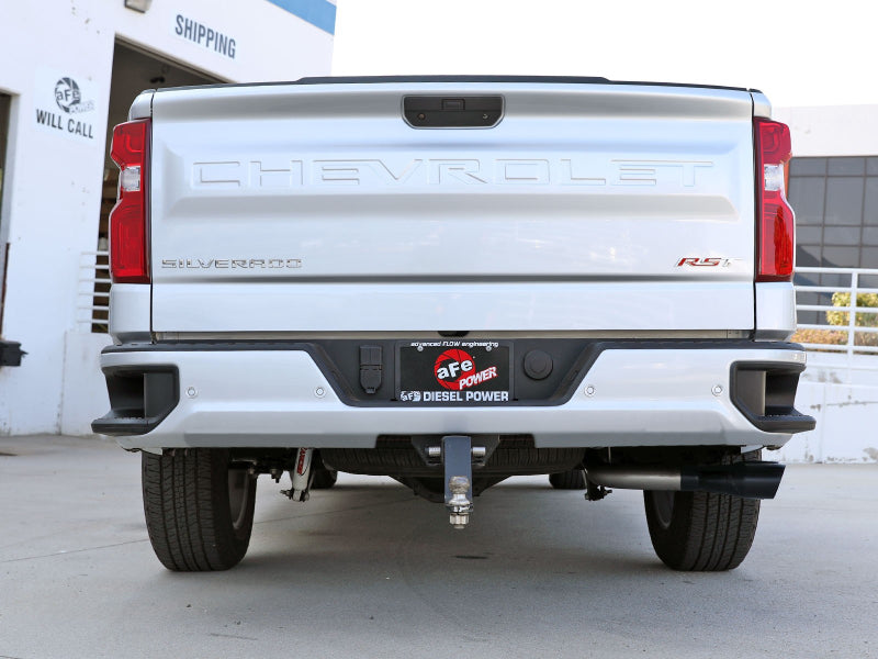 aFe Rebel XD Series 3in 304SS DPF-Back 20-21 GM Trucks L6-3.0L (td) LM2 - Dual Black Tip DPF Back aFe