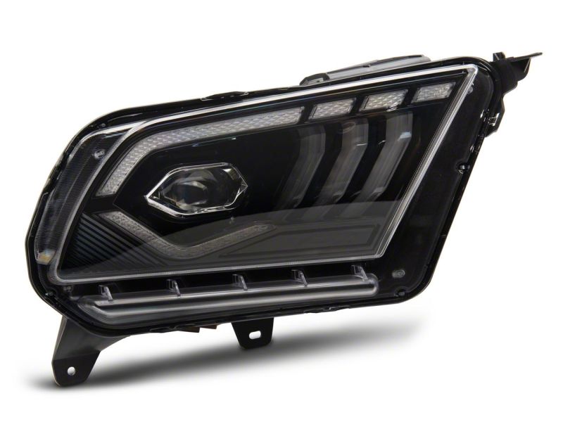 Raxiom 10-12 Ford Mustang w/ Factory Halogen LED Projector Headlights- Blk Housing (Clear Lens) Headlights Raxiom