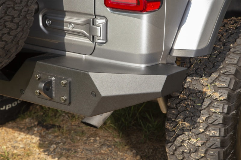 Rugged Ridge Spartan Rear Bumper Full Width 18-20 Jeep Wrangler JL Bumpers - Steel Rugged Ridge