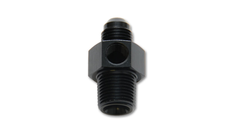 Vibrant -6AN Male to 1/4in NPT Male Union Adapter Fitting w/ 1/8in NPT Port Fittings Vibrant