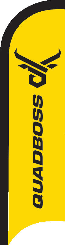 QuadBoss 11ft Sail Flag Yellow Stickers/Decals/Banners QuadBoss