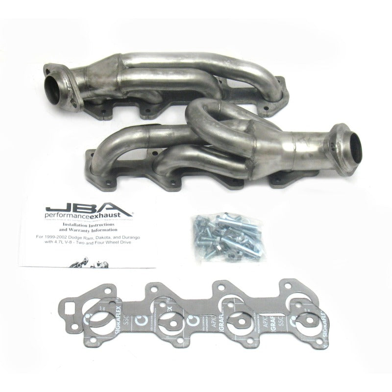 JBA 04-07 Dodge Dakota 4.7L PowerTech 1-1/2in Primary Raw 409SS Cat4Ward Header Headers & Manifolds JBA
