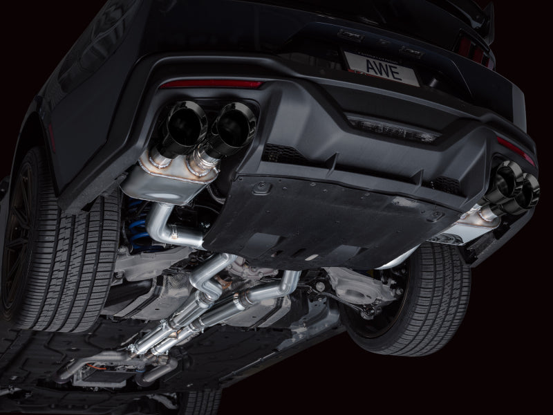 AWE 2024 Ford Mustang Dark Horse S650 RWD SwitchPath Catback Exhaust w/ Quad Diamond Black Tips Catback AWE Tuning
