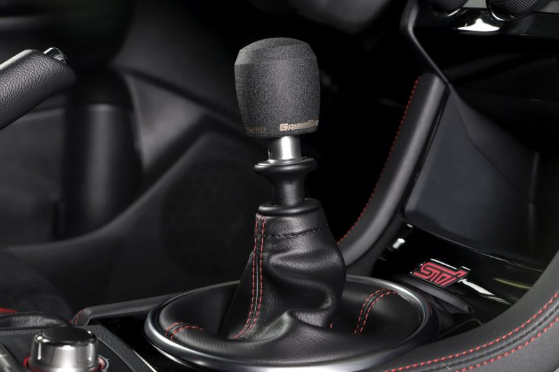 GrimmSpeed Stubby Shift Knob Stainless Steel Black - M12x1.25 Shift Knobs GrimmSpeed