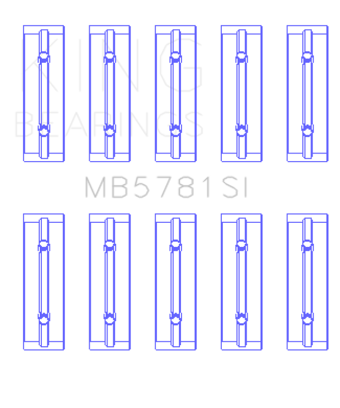 King Engine Bearings Nissan Mr18DE/Mr20DE Renault M4R 700/01/04 (Size +0.25mm) Main Bearing Set Bearings King Engine Bearings