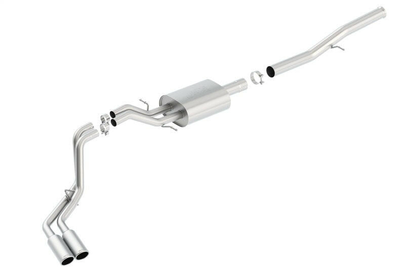 Borla 14 Silv/Sierra 1500 EC Std/CC Short 143.5in WB S-Type Dual Rolled Side Exit Cat-Back Exhaust Catback Borla