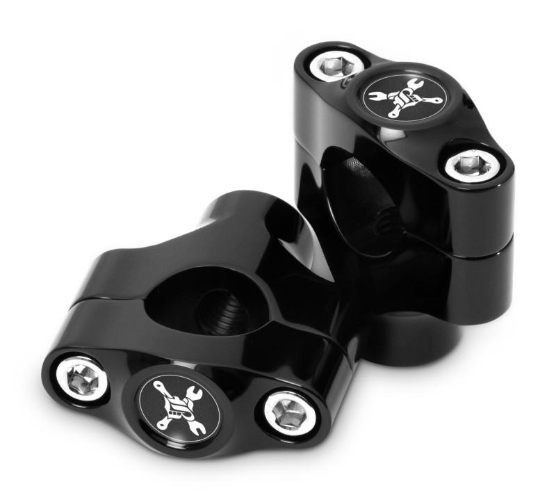 Burly Brand Hawk Riser Clamp for 1in Bar, Set - Black Handlebars Burly Brand