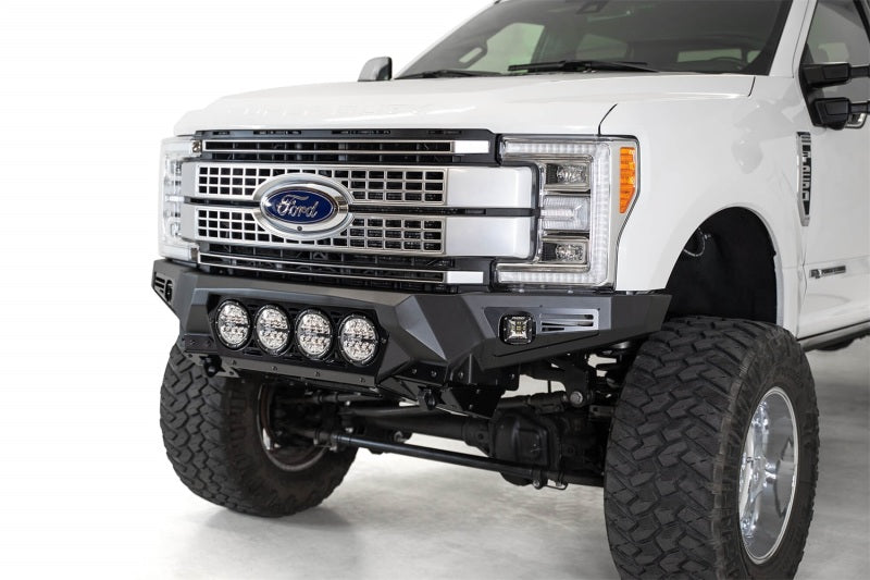 Addictive Desert Designs 17-20 Ford Super Duty Bomber Front Bumper w/ Mounts For 4 Rigid 360 6in Bumpers - Steel Addictive Desert Designs