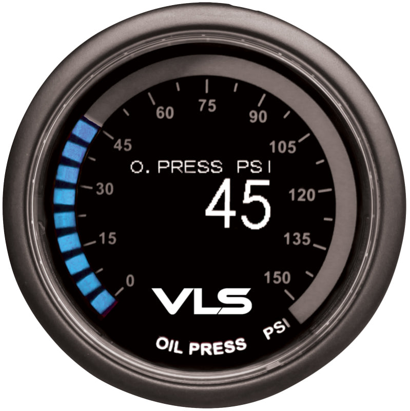 Revel VLS 52mm 0-150PSI Digital OLED Oil Pressure Gauge Gauges Revel