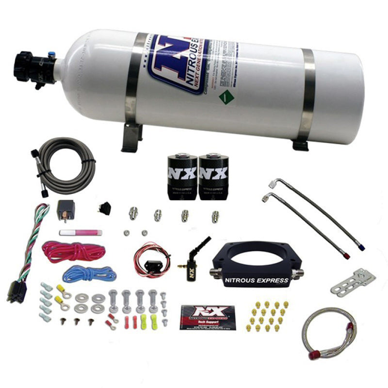Nitrous Express 2014+ GM 6.2L Truck Nitrous Plate Kit (35-300HP) w/15lb Bottle Nitrous Systems Nitrous Express
