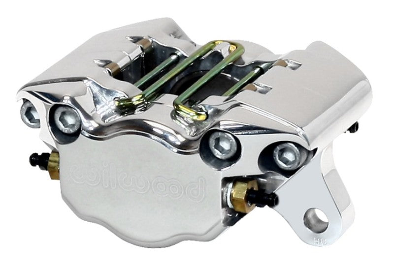 Wilwood Caliper-Polished Dynapro Single 3.75in Mount 1.75in Pistons .19in Disc Long Piston Brake Calipers - Perf Wilwood