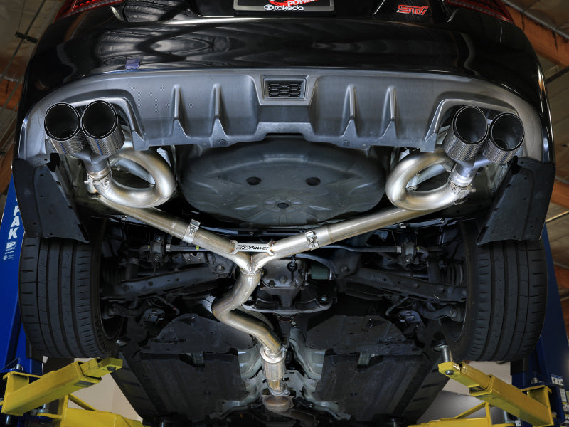 aFe Subaru WRX/STi 15-21 H4-2.0/2.5L Takeda 3in to 2-1/2in Stainless Cat-Back Exhaust Crbn Fiber Tip Catback aFe