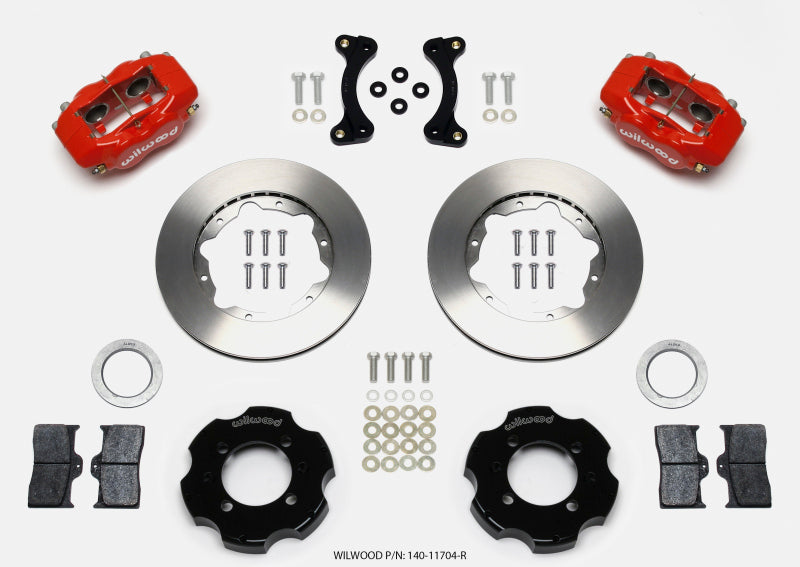 Wilwood Forged Dynalite Front Hat Kit 11.00in Red 95-05 Miata Big Brake Kits Wilwood