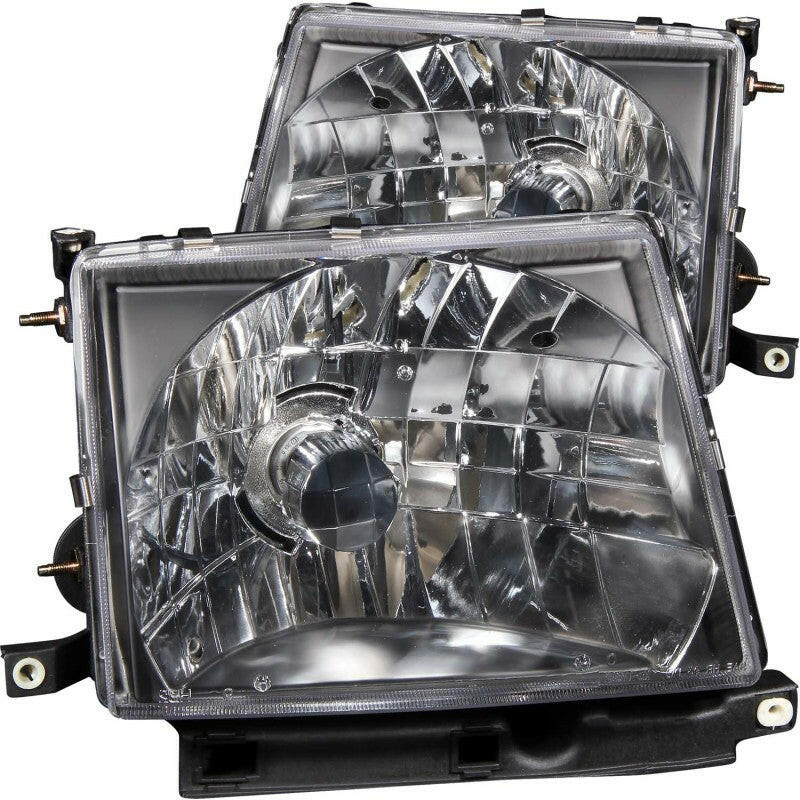 ANZO 1997-2000 Toyota Tacoma Crystal Headlights Black Headlights ANZO