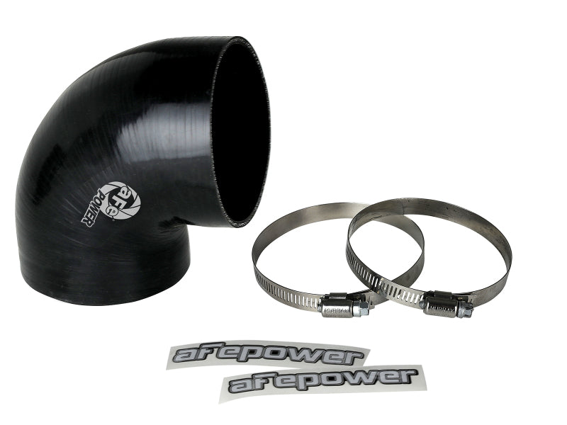 aFe Magnum FORCE Intake Coupling Kit (3-3/4 IN ID to 3-1/2 IN ID x 90 Deg.) Elbow Coupler - Black Air Intake Components aFe